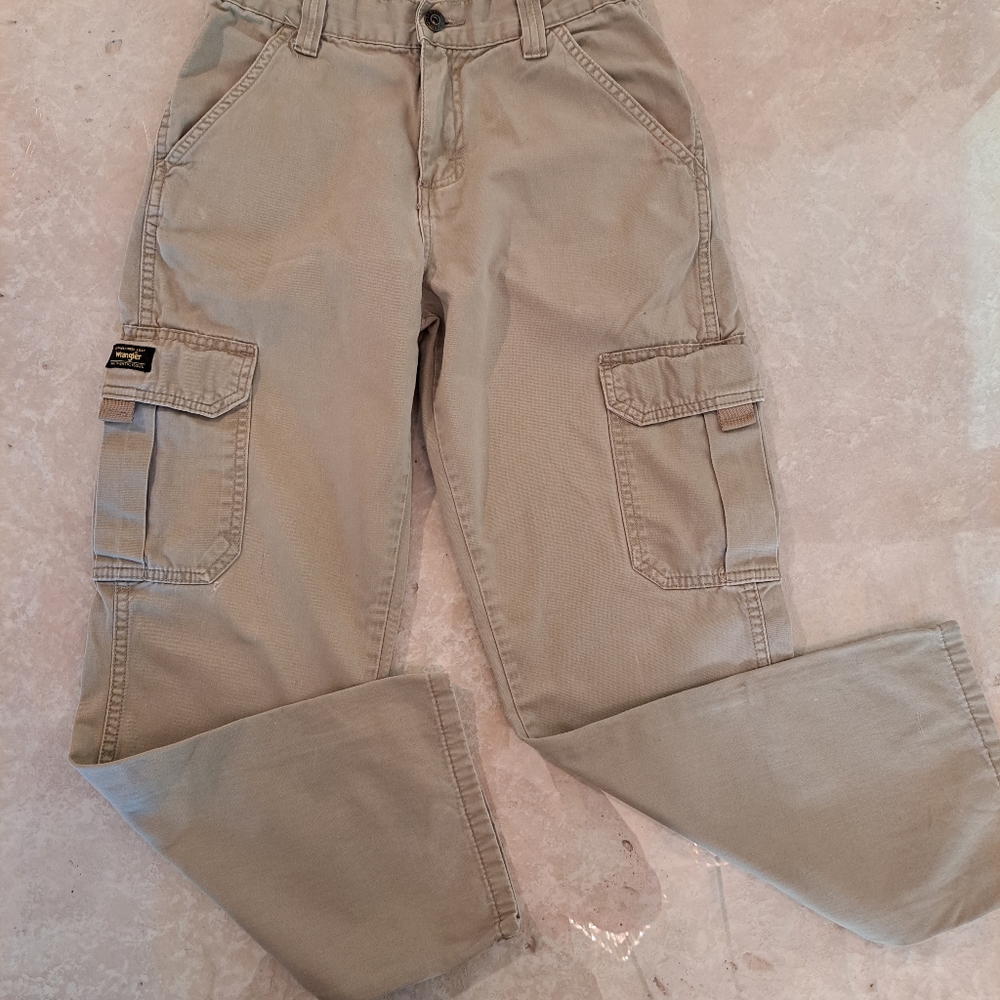Boys six pockets cargo pants by Wrangler size Small